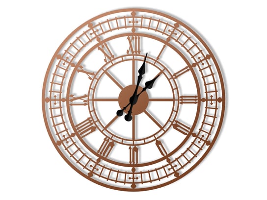 Zegar ścienny metalowy Big Ben 50 cm miedziany Inna marka