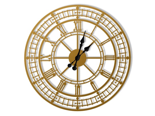 Zegar ścienny metalowy Big Ben 50 cm złoty Inna marka