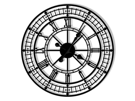 Zegar ścienny metalowy Big Ben 60 cm czarny matowy Inna marka