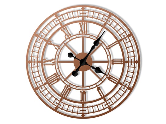 Zegar ścienny metalowy Big Ben 60 cm miedziany Inna marka