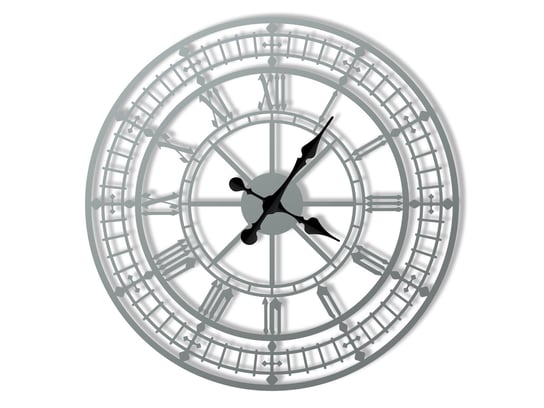 Zegar ścienny metalowy Big Ben 70 cm srebrny Inna marka