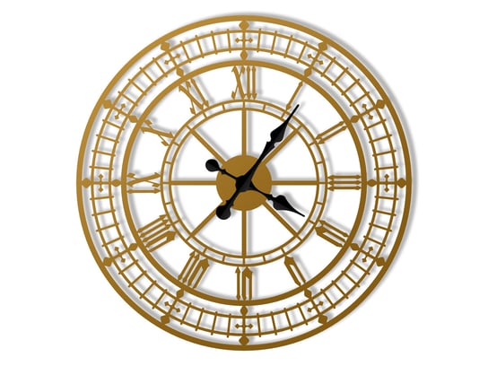 Zegar ścienny metalowy Big Ben 70 cm złoty Inna marka