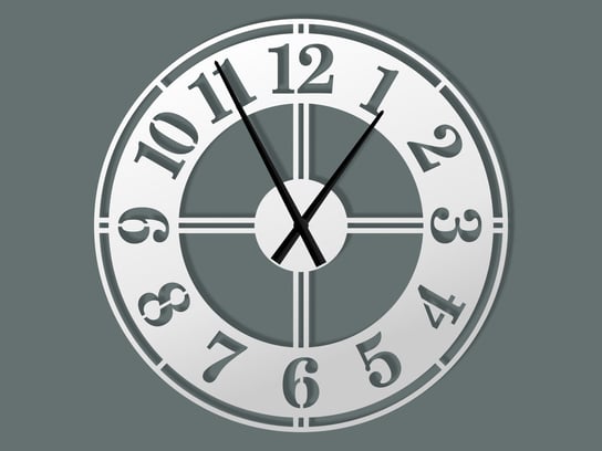 Zegar ścienny metalowy Classic II 70 cm biały matowy Inna marka
