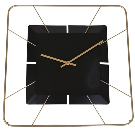 Zegar ścienny metalowy kwadratowy, 60x60x5 cm Ewax