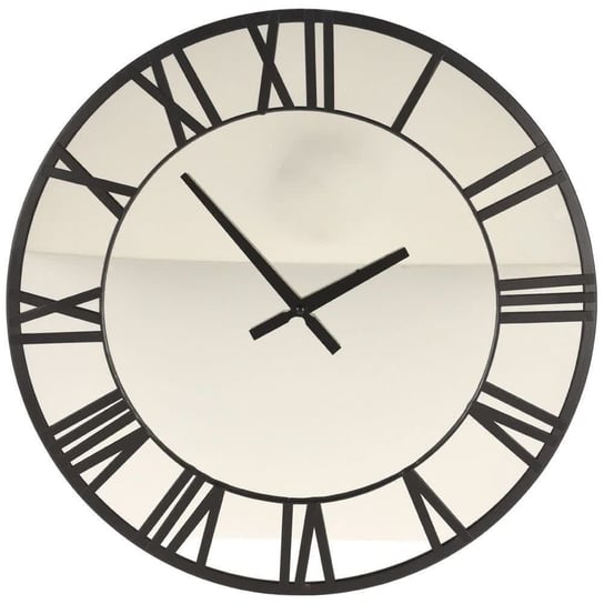 Zegar ścienny metalowy lustrzany czarny 46 cm Vilde
