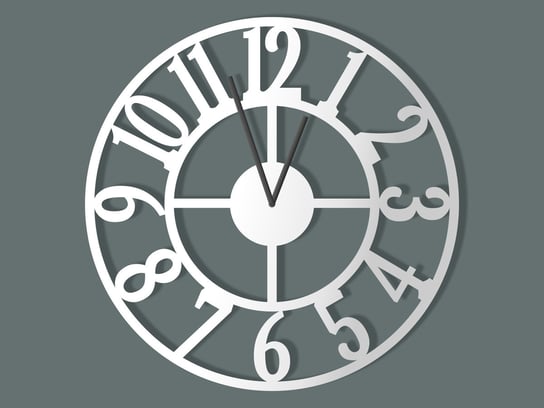 Zegar ścienny metalowy Roma II 40 cm biały matowy Inna marka