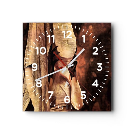 Zegar ścienny - Między dobrem a złem - 30x30cm - Teatr Sztuka Człowiek - Kwadratowy zegar ścienny - Nowoczeny Stylowy Zegar do salonu do kuchni - Cichy i Modny zegar ARTTOR