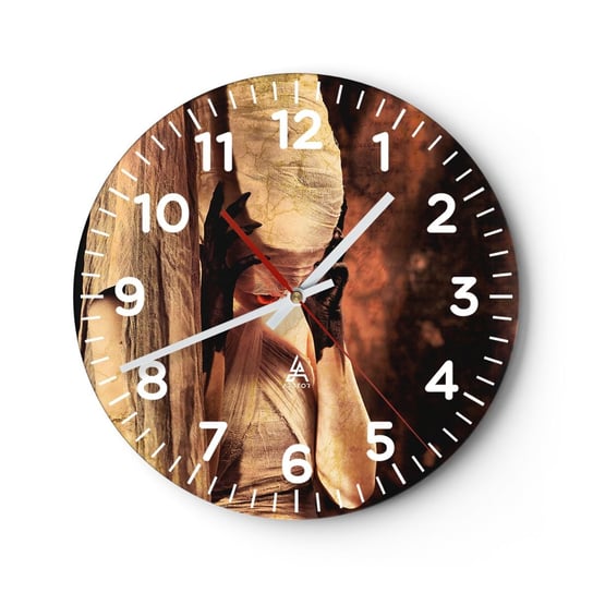 Zegar ścienny - Między dobrem a złem - 30x30cm - Teatr Sztuka Człowiek - Okrągły zegar ścienny - Nowoczeny Stylowy Zegar do salonu do kuchni - Cichy i Modny zegar ARTTOR