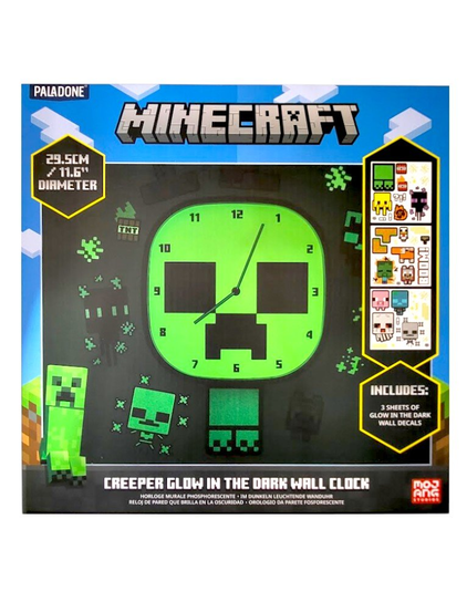 Zegar Ścienny Minecraft + Naklejki Paladone