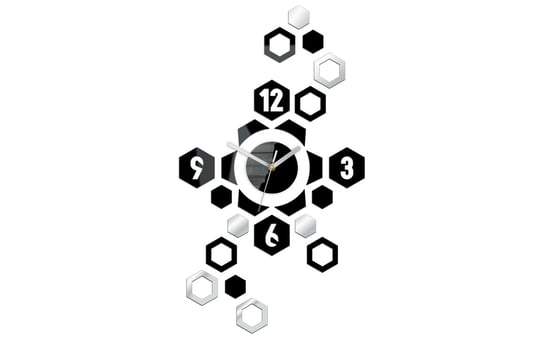 Zegar ścienny MODERN CLOCK Hexagon, czarny, 36x64 cm Modern Clock