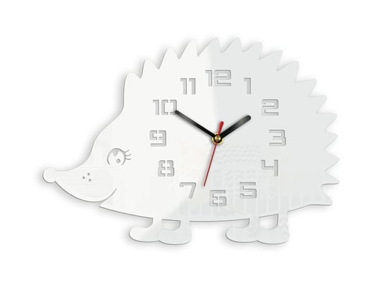 Zegar ścienny MODERN CLOCK Jeż, biały, 26x34 cm Modern Clock