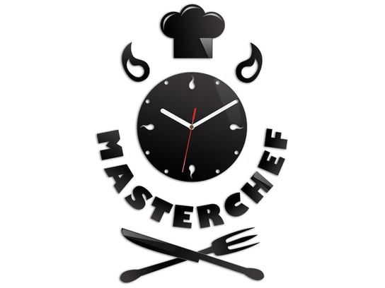 Zegar ścienny MODERN CLOCK Master Chef, czarny, 37x56 cm Modern Clock