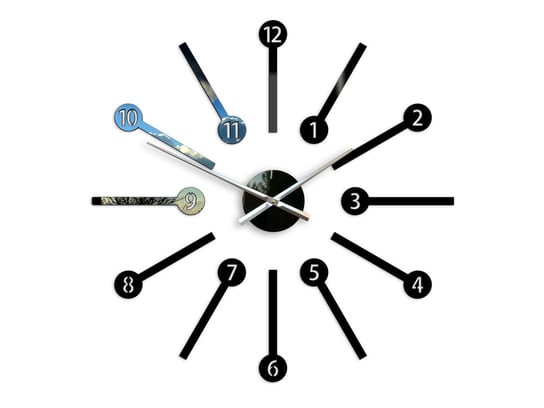 Zegar ścienny MODERN CLOCK Metro, czarny, 75x75 cm Modern Clock