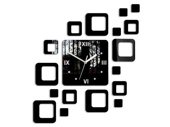 Zegar ścienny MODERN CLOCK Roman, czarny, 52x60 cm Modern Clock