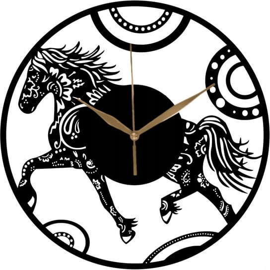 Zegar Ścienny Modny Drewniany Koń Jeździectwo Prezent 35 cm Inna marka