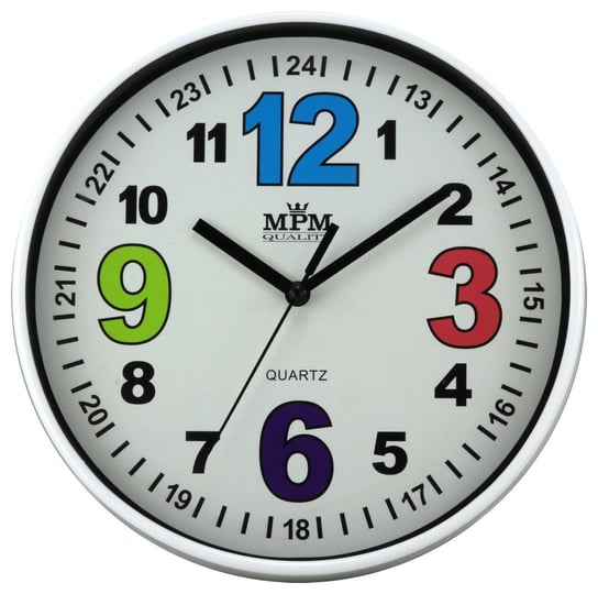 Zegar ścienny MPM E01.3686.00 fi 20 cm Kolorowy MPM