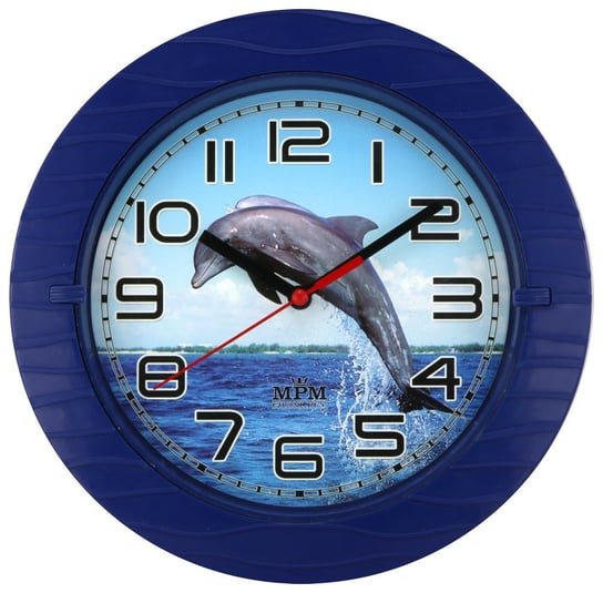 Zegar ścienny MPM E01.3687.30 średnica 22 cm Delfin MPM