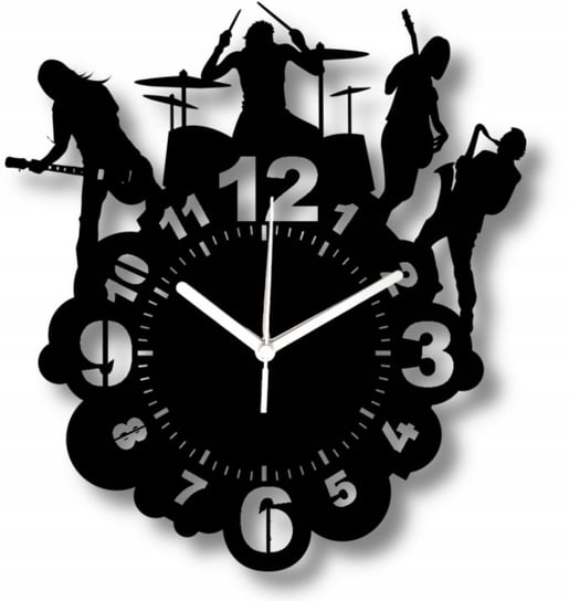 Zegar Ścienny Muzyczny Koncert Rockowy Loft 35 cm Inna marka