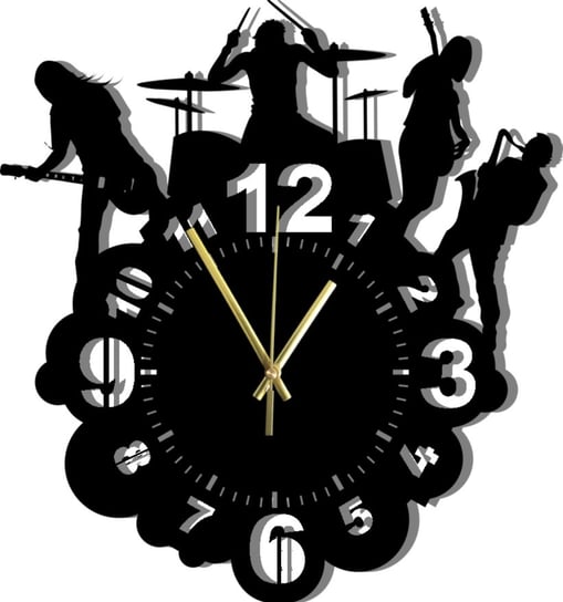 Zegar Ścienny Muzyczny Koncert Rockowy Loft 45 cm Inna marka