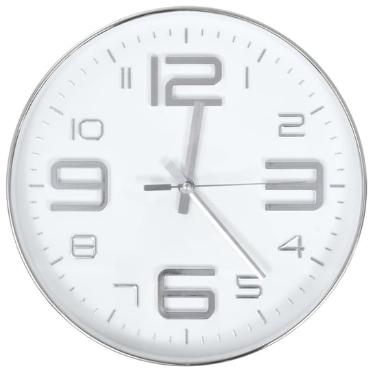Zegar ścienny MWGROUP, srebrny, 30 cm vidaXL