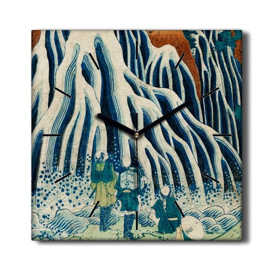 Zegar ścienny na płótnie Azja wodospad fale 30x30, Coloray Coloray