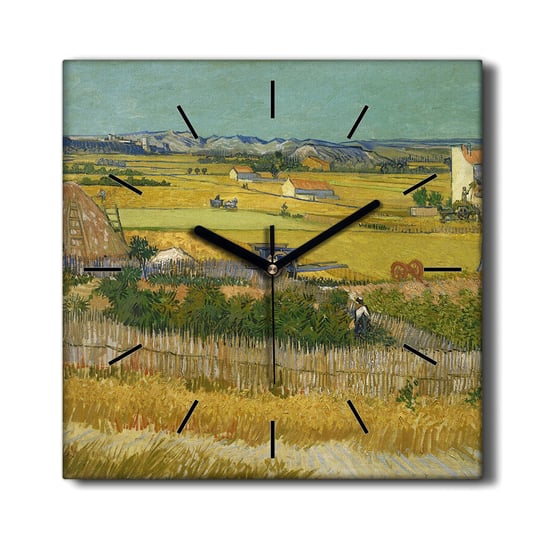 Zegar ścienny na płótnie Harvest Van Gogh 30x30 cm, Coloray Coloray