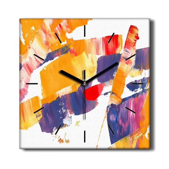 Zegar ścienny na płótnie Kolorowa abstrakcja 30x30, Coloray Coloray