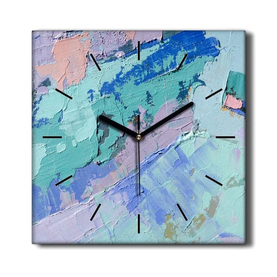 Zegar ścienny na płótnie Kolorowa ściana 30x30 cm, Coloray Coloray