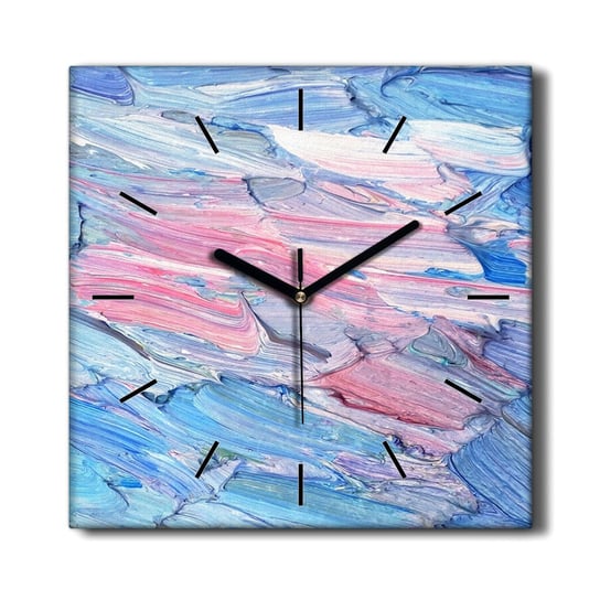 Zegar ścienny na płótnie Maźnięcia farbą 30x30 cm, Coloray Coloray