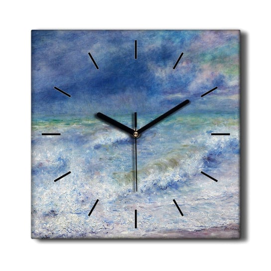 Zegar ścienny na płótnie Morze fale niebo 30x30 cm, Coloray Coloray