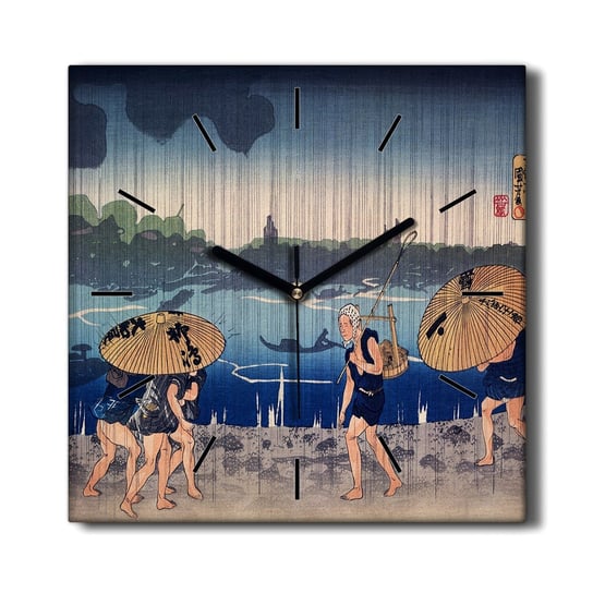 Zegar ścienny na płótnie Rzeka azjatycka 30x30 cm, Coloray Coloray