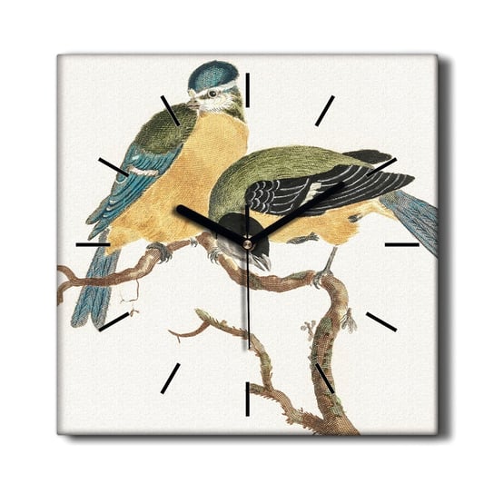 Zegar ścienny na płótnie Zwierzęta ptaki 30x30 cm, Coloray Coloray