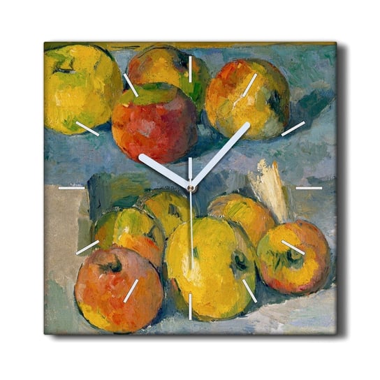 Zegar ścienny na ramie 30x30 Jabłka Paul Cézanne, Coloray Coloray
