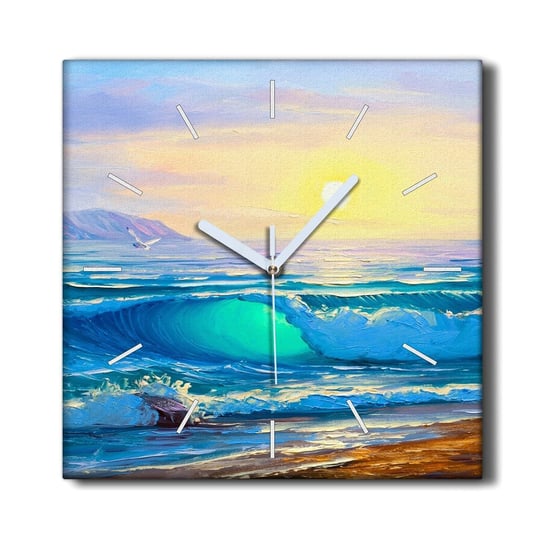 Zegar ścienny na ramie 30x30 Krajobraz morski fale, Coloray Coloray