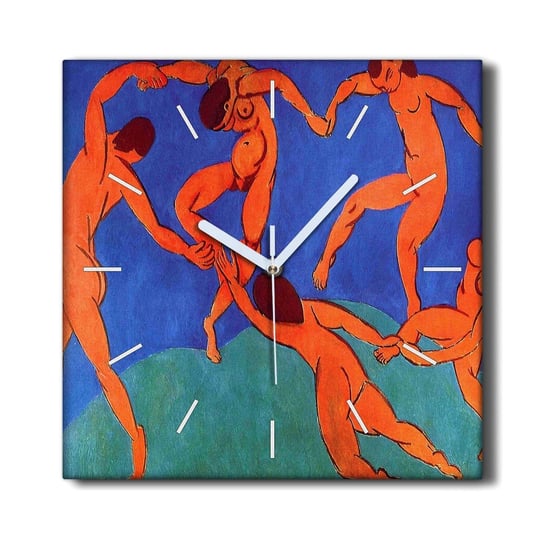Zegar ścienny na ramie 30x30 Taniec Henri Matisse, Coloray Coloray