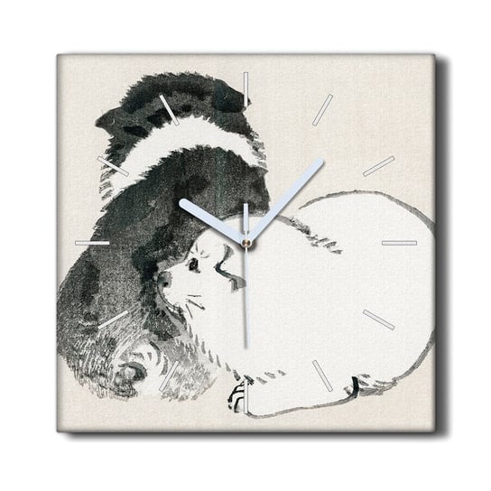 Zegar ścienny na ramie cichy 30x30 Zwierzęta psy, Coloray Coloray