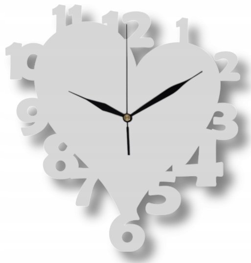 Zegar Ścienny na Walentynki Serce Serduszko Prezent 35 cm Inna marka