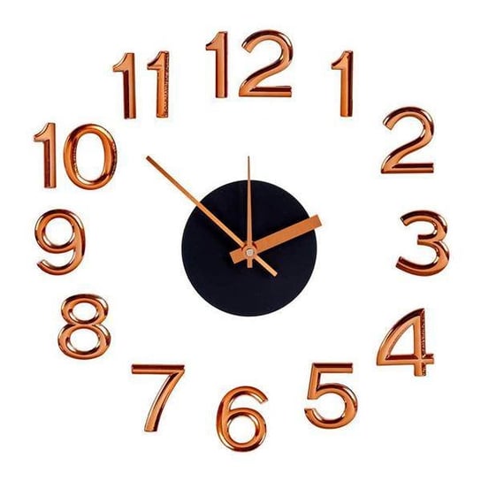 Zegar Ścienny Naklejka Brąz ABS EVA (Ø 45 cm) gift decor