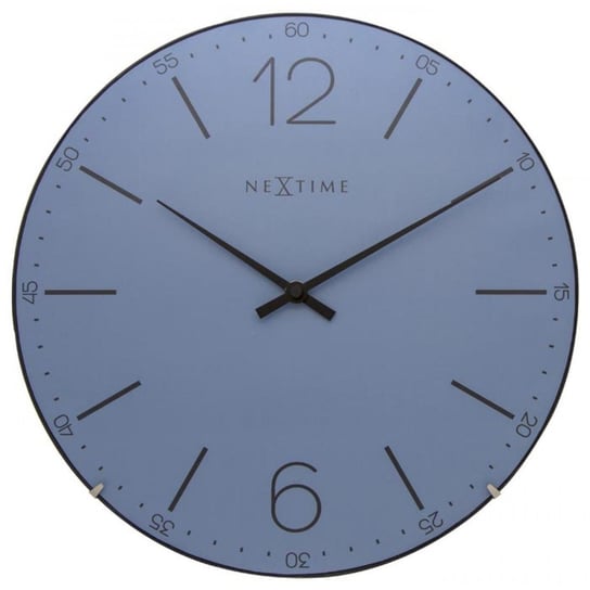 Zegar ścienny NEXTIME Index Dome, niebieski Nextime