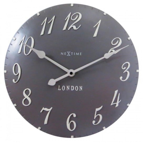 Zegar ścienny NEXTIME London Arabic, szary Nextime