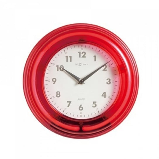 Zegar ścienny NEXTIME Neon, czerwony, 28 cm Nextime