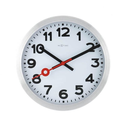 Zegar ścienny NEXTIME Station, biały, 19 cm Nextime