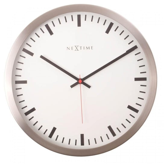 Zegar ścienny NEXTIME Stripe, biały, 45 cm Nextime