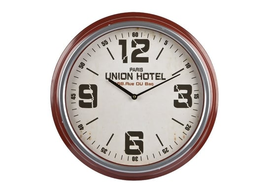 Zegar ścienny okrągły 47cm brąz Union Hotel Witek Home