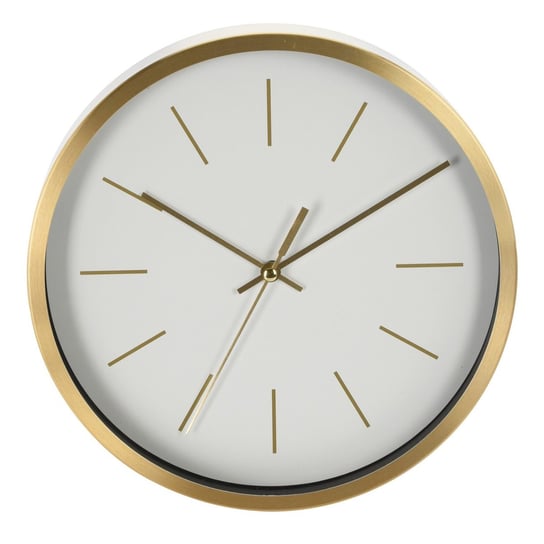 Zegar Ścienny Okrągły Biało Złoty 25 Cm H&S Decoration