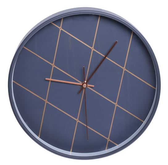 Zegar ścienny okrągły nowoczesny, czarny, śr. 30 cm Ewax