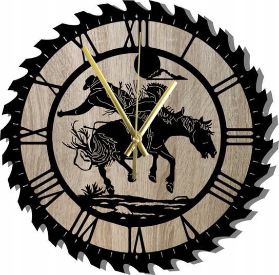Zegar Ścienny Ozdobny Rodeo Kowboj USA Texas 45 cm Inna marka