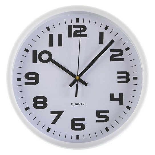 Zegar Ścienny Plastikowy (3,8 x 25 x 25 cm) Biały bigbuy home