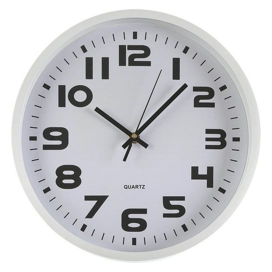 Zegar Ścienny Plastikowy (4,2 x 30,5 x 30,5 cm) Biały bigbuy home