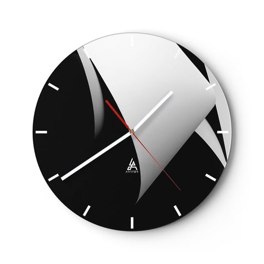 Zegar ścienny - Płaszczyzny światła z głębi cienia - 40x40cm - 3D Stonowany Kształty - Okrągły zegar ścienny - Nowoczeny Stylowy Zegar do salonu do kuchni - Cichy i Modny zegar ARTTOR